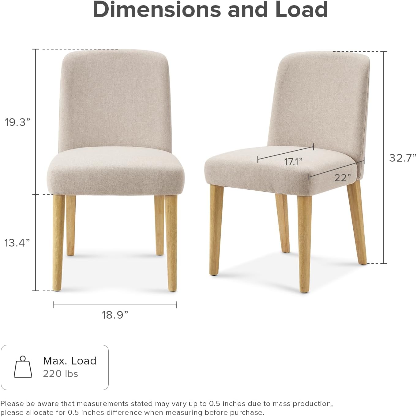 🪑 Upholstered Farmhouse Dining Chair 🌿 Comfortable & Stylish Seating for Home