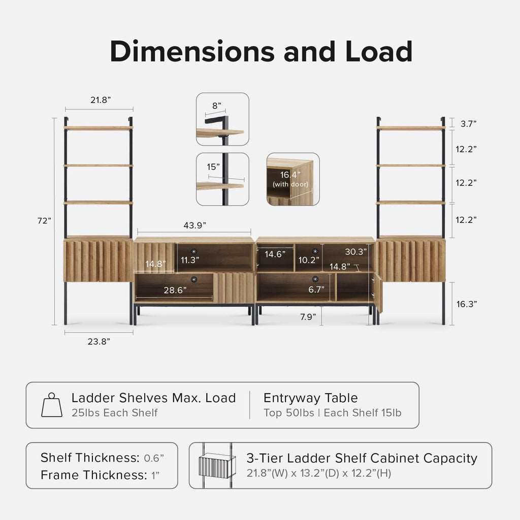 📺 Industrial TV Stand & Entertainment Center 📚 Stylish Storage for Your Living Room
