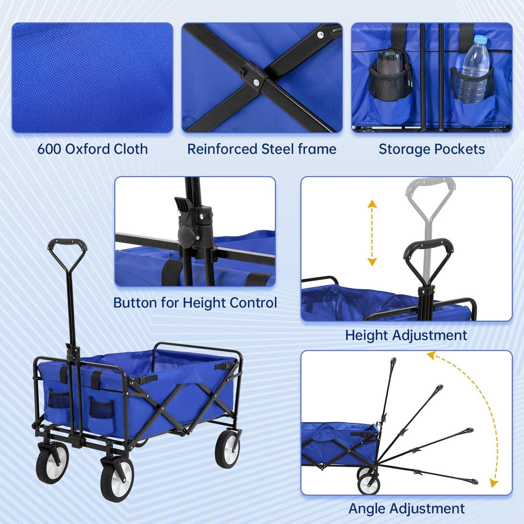 🛒 Collapsible Wagon Cart 🌟 Outdoor, Beach & Camping Ready