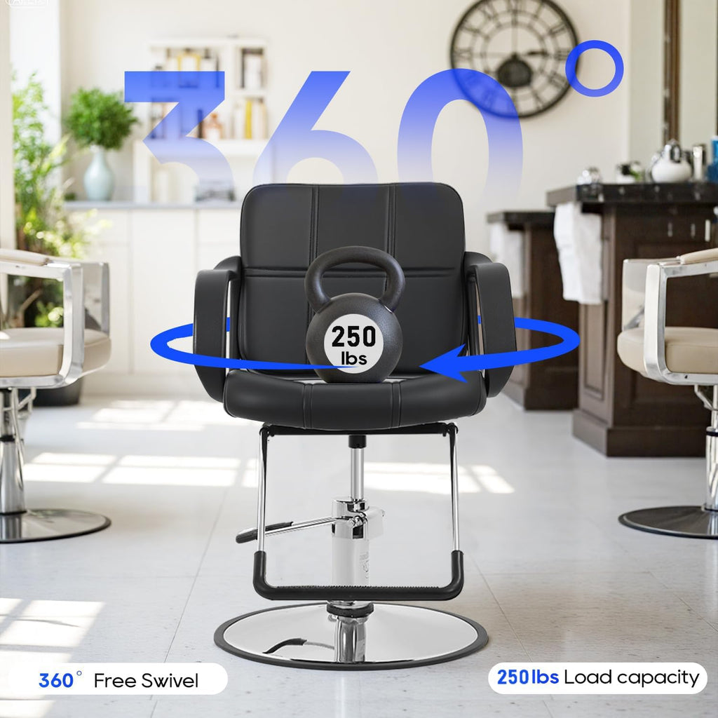 💈 Hydraulic Barber & Salon Chair ✨ Adjustable Comfort for Home & Professional Use