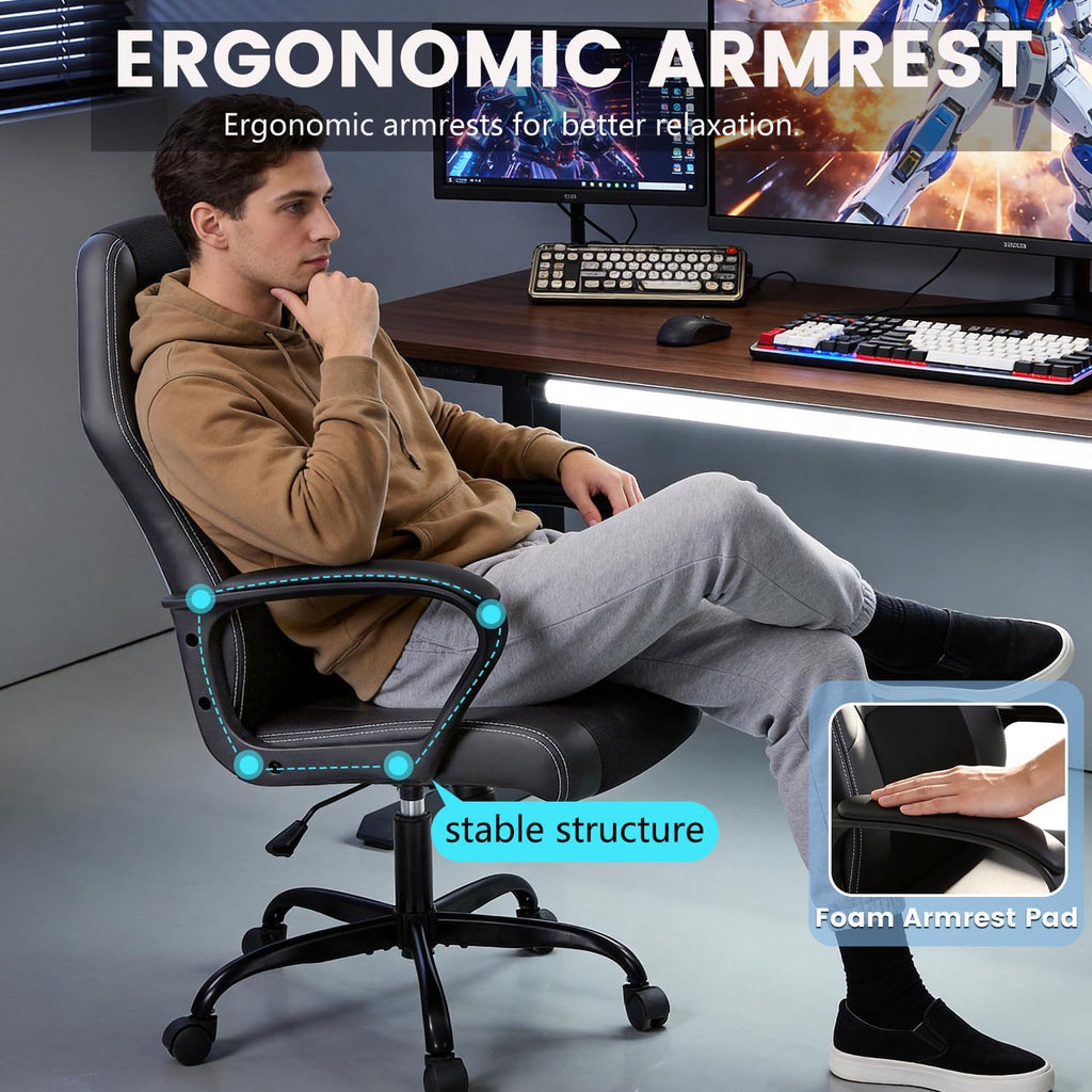 🎮 Ergonomic Gaming & Office Chair 🪑 Adjustable Comfort for Home & Work