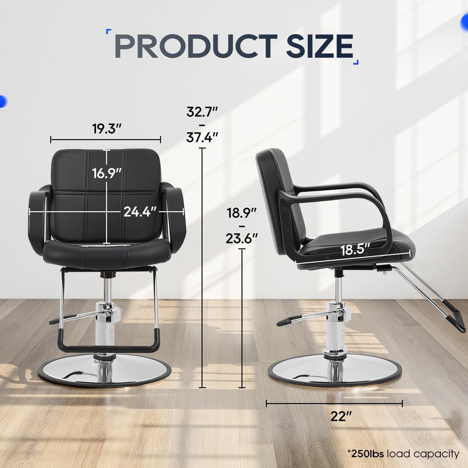 💈 Hydraulic Barber & Salon Chair ✨ Adjustable Comfort for Home & Professional Use