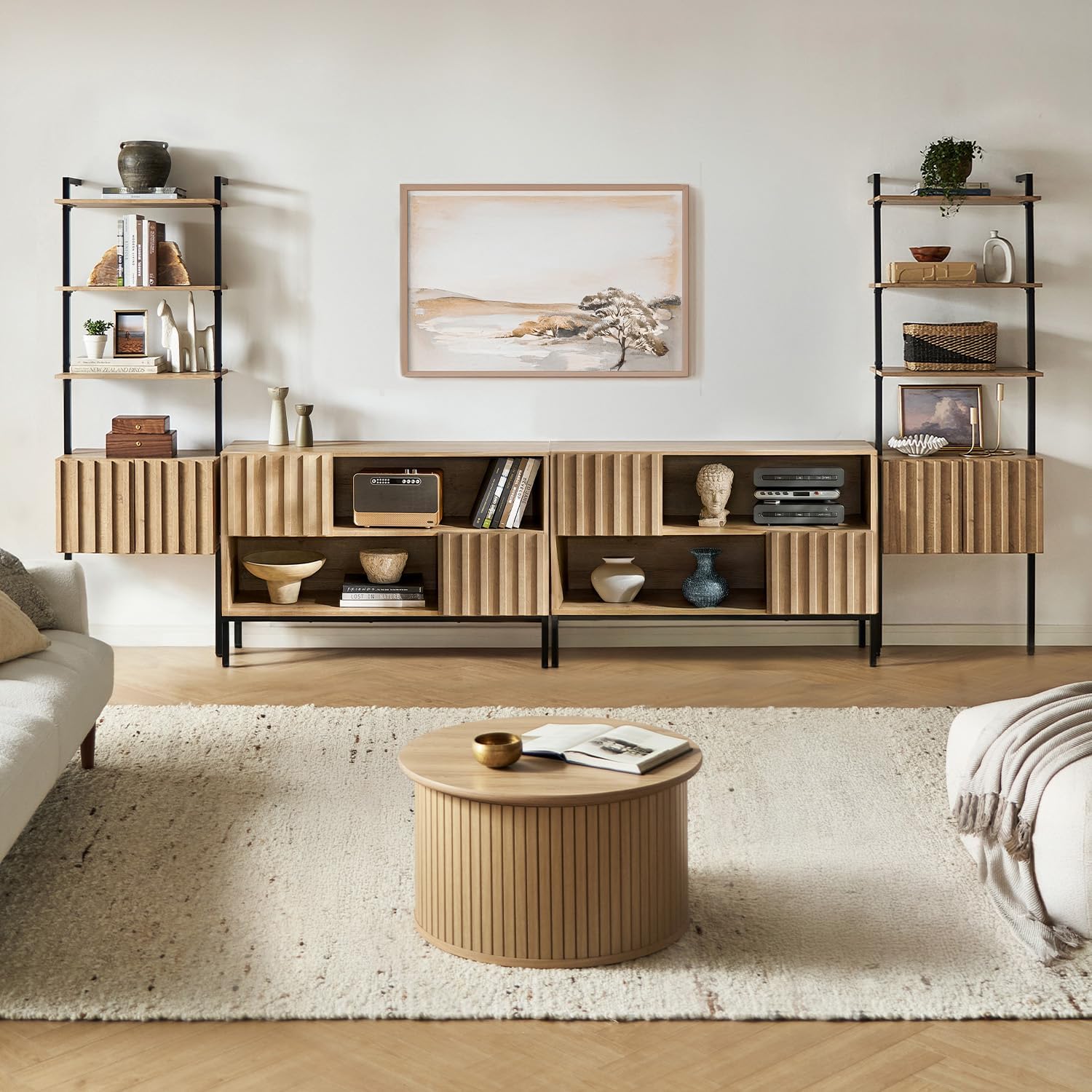 📺 Industrial TV Stand & Entertainment Center 📚 Stylish Storage for Your Living Room