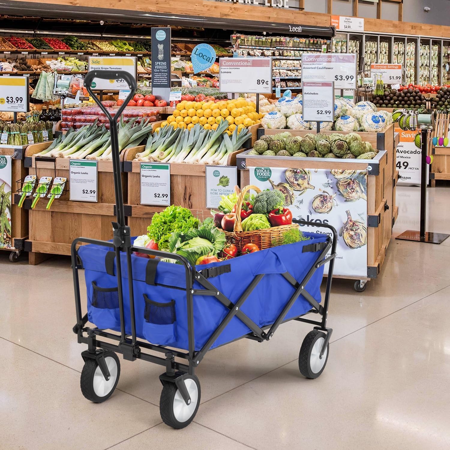 🛒 Collapsible Wagon Cart 🌟 Outdoor, Beach & Camping Ready