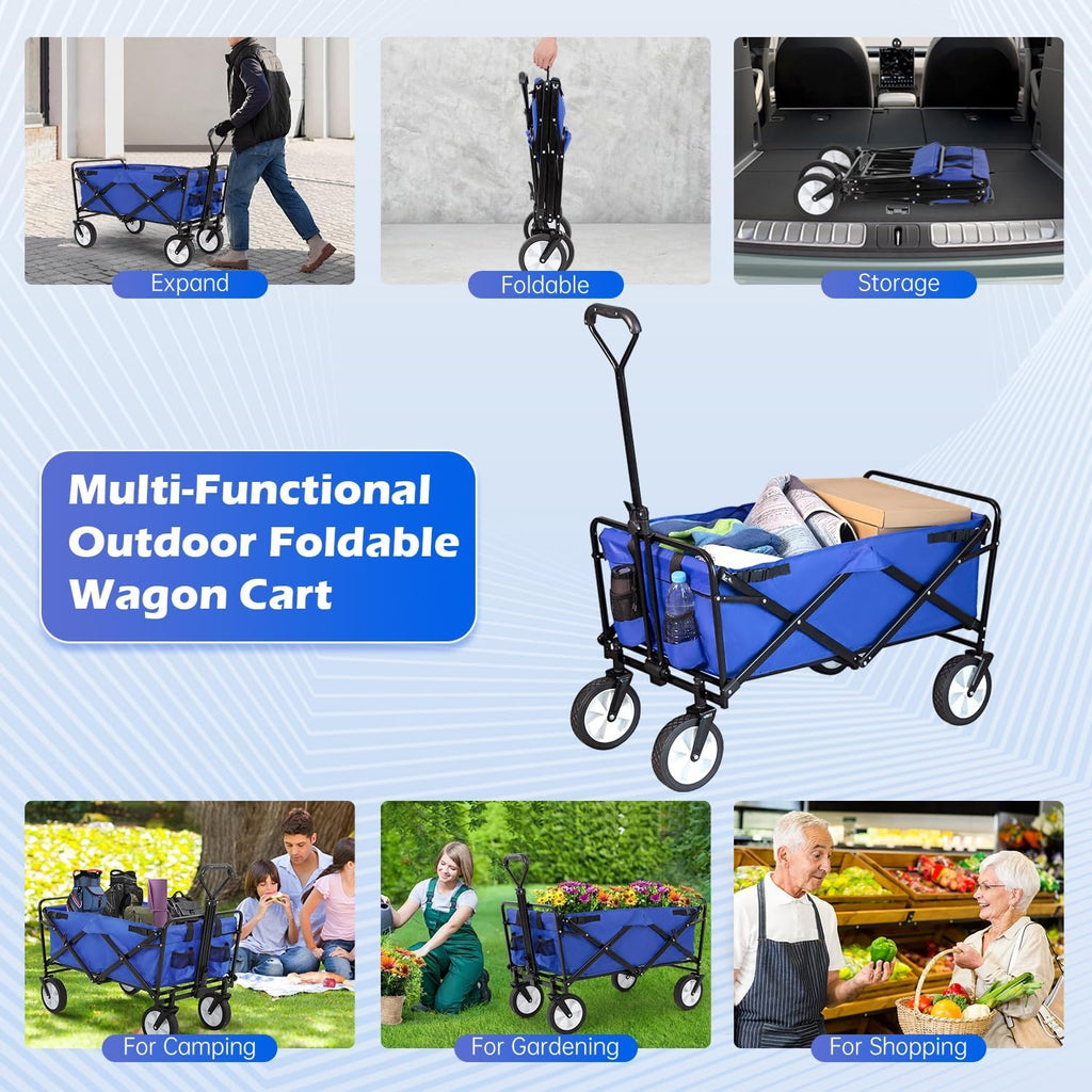🛒 Collapsible Wagon Cart 🌟 Outdoor, Beach & Camping Ready