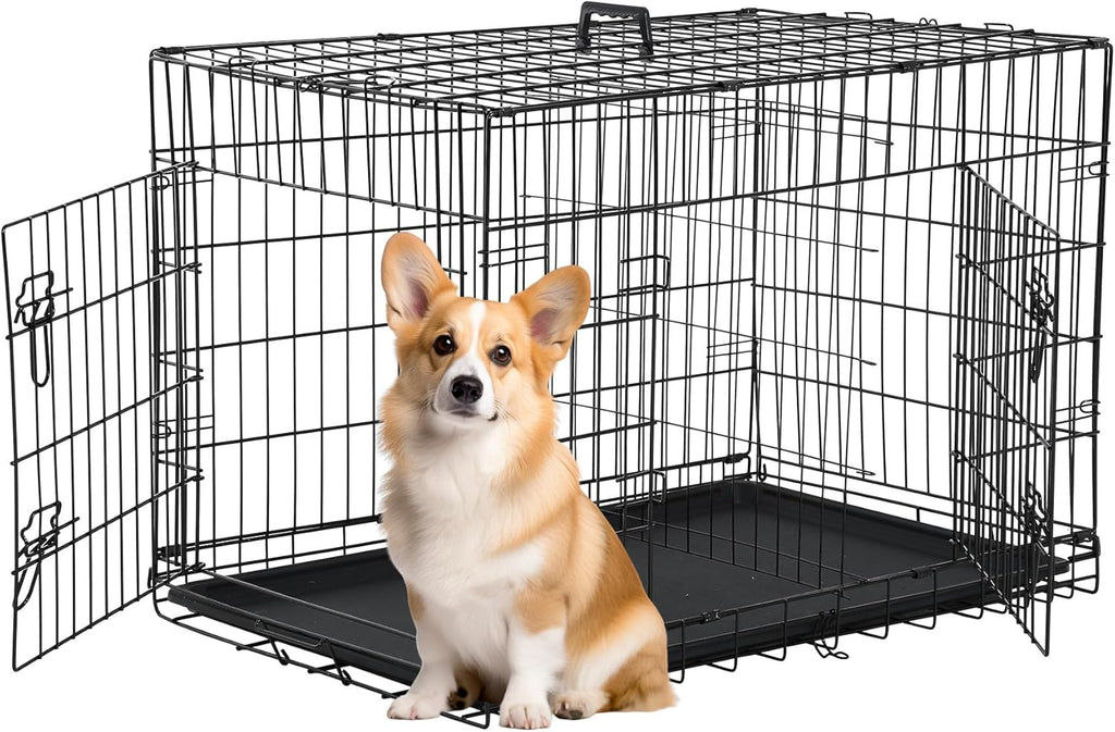 🐶 Foldable Dog Kennel 🏡 Removable Divider for Safe & Cozy Pets