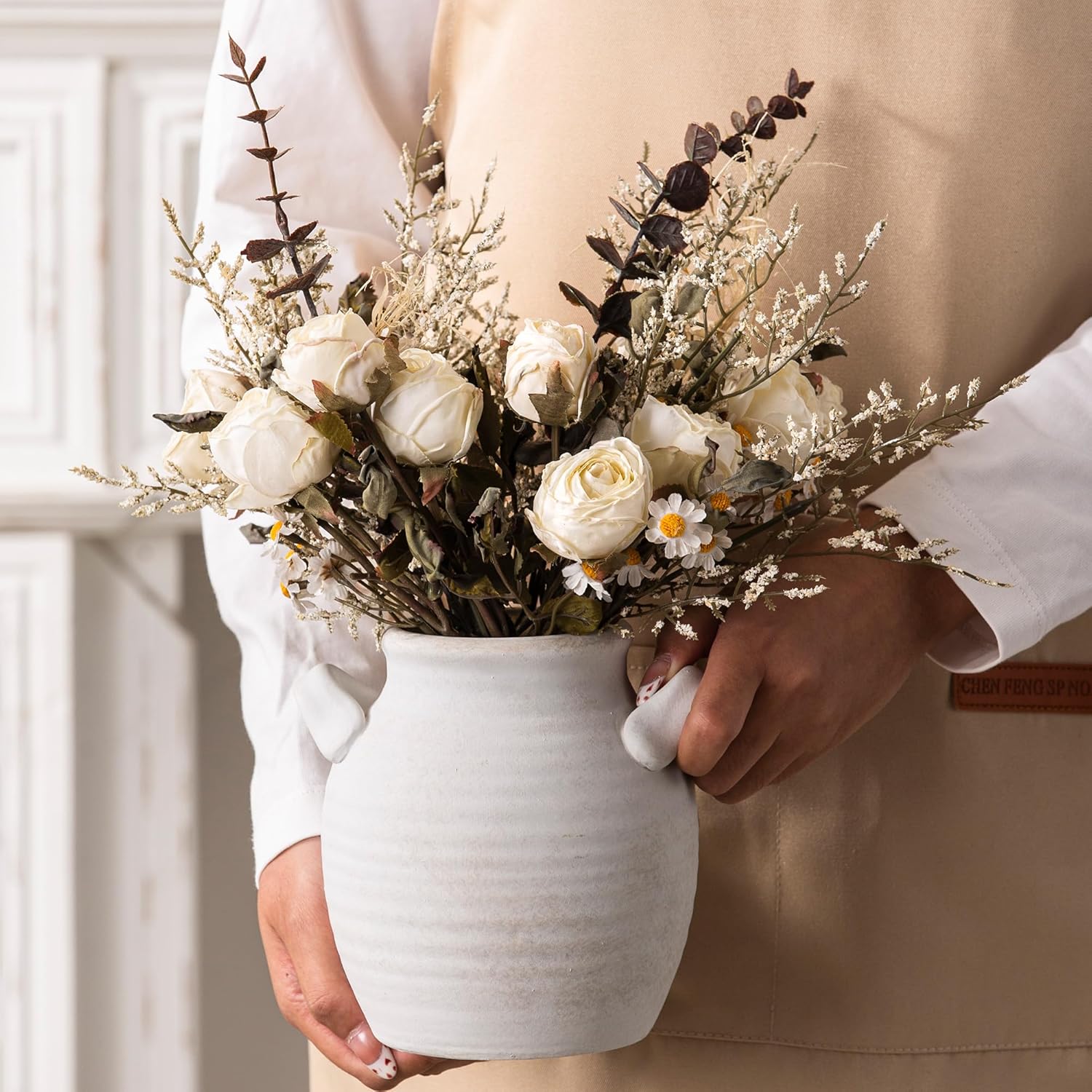 🌸 Elegant Ceramic Flower Vase 🌿 Perfect Home Décor & Centerpiece