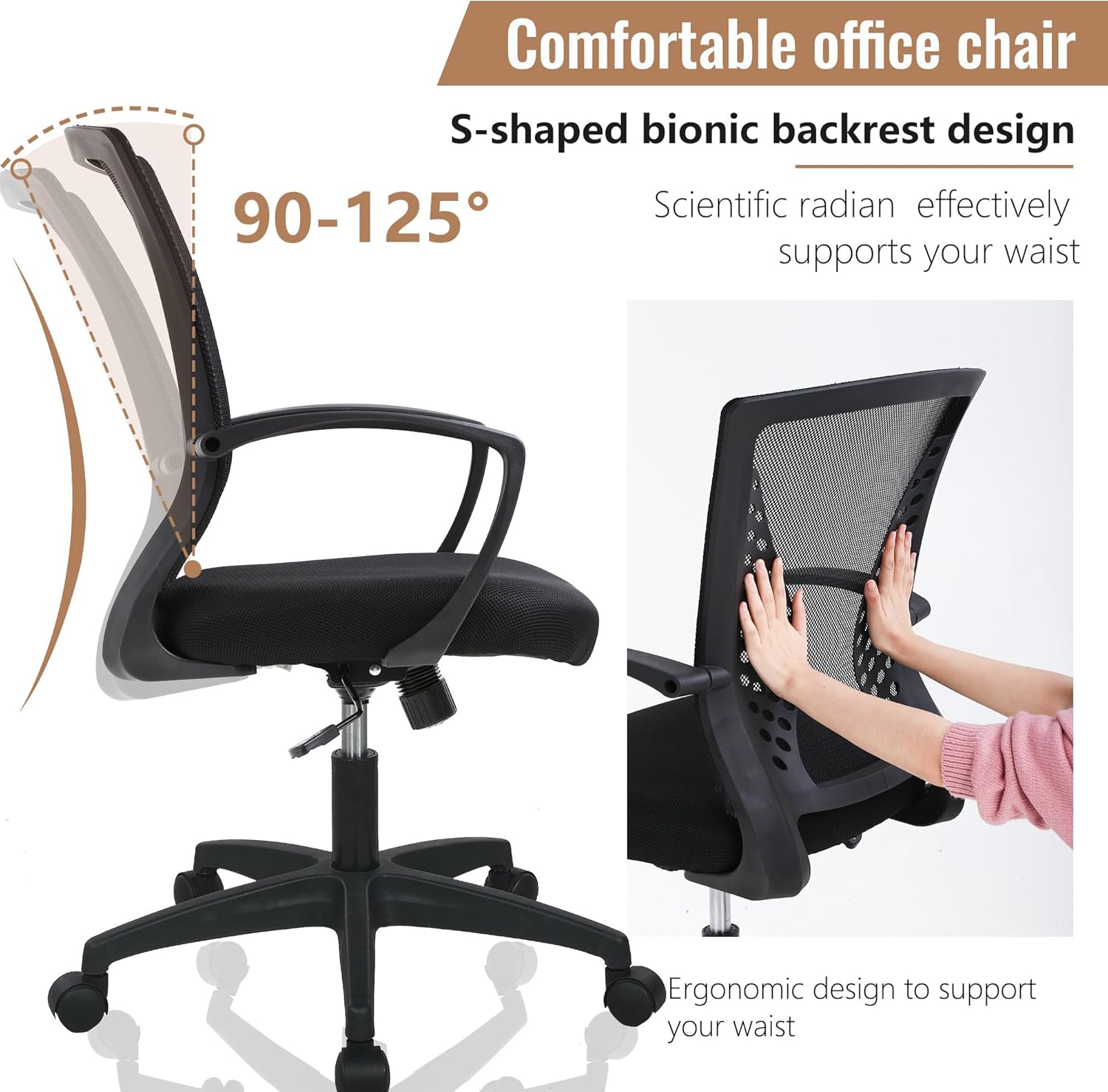 🪑 Ergonomic Office Chair ✨ Adjustable & Comfortable for Home & Work