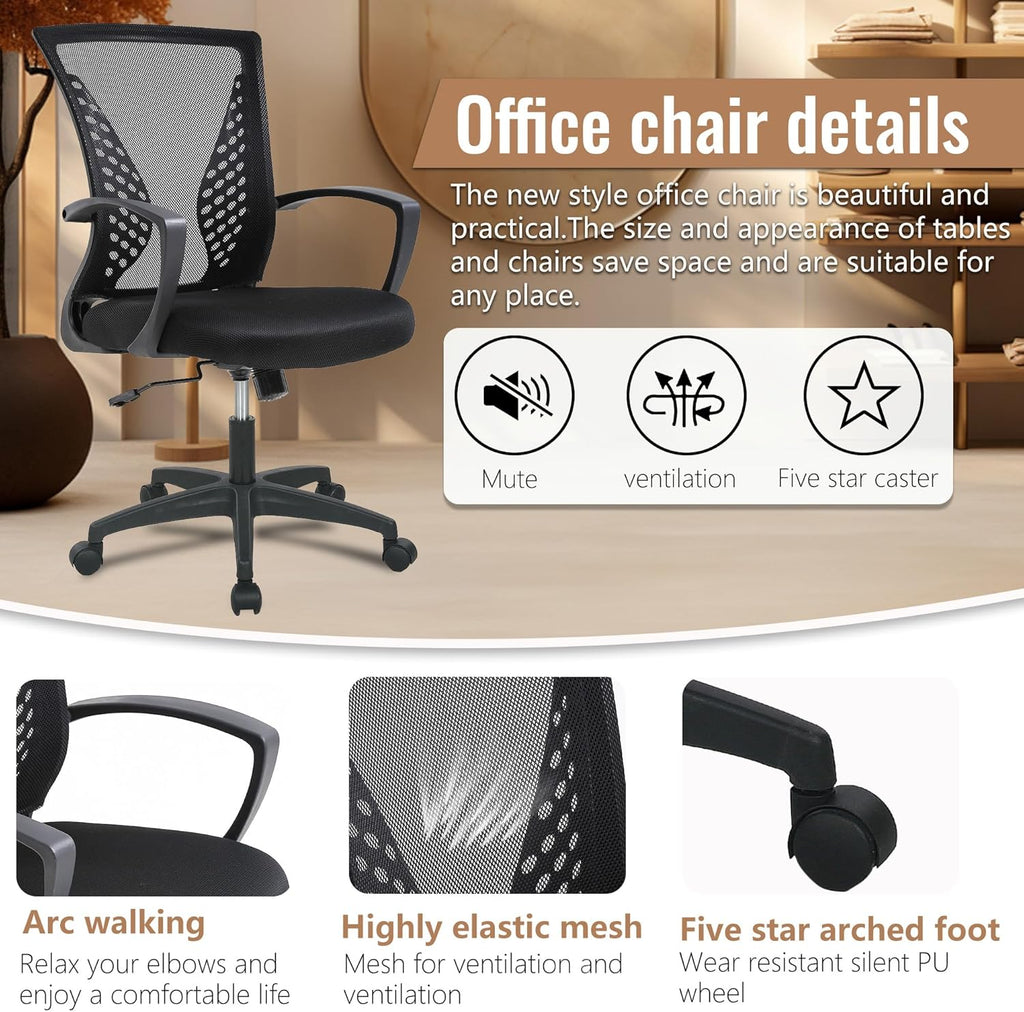 🪑 Ergonomic Office Chair ✨ Adjustable & Comfortable for Home & Work