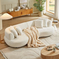 🛋️ Mid-Century Half-Moon Sectional Sofa 🌙 Stylish Comfort for Any Apartment